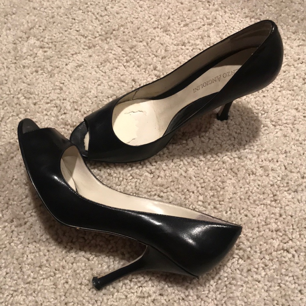 Nice black leather heels